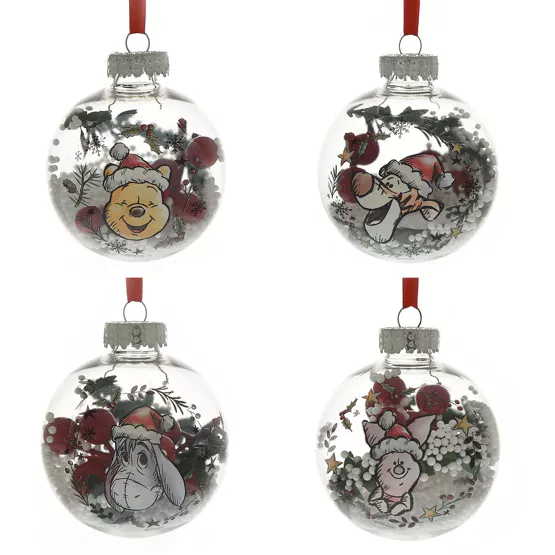 Winnie the Pooh Set of 4 Winnie the Pooh Baubles