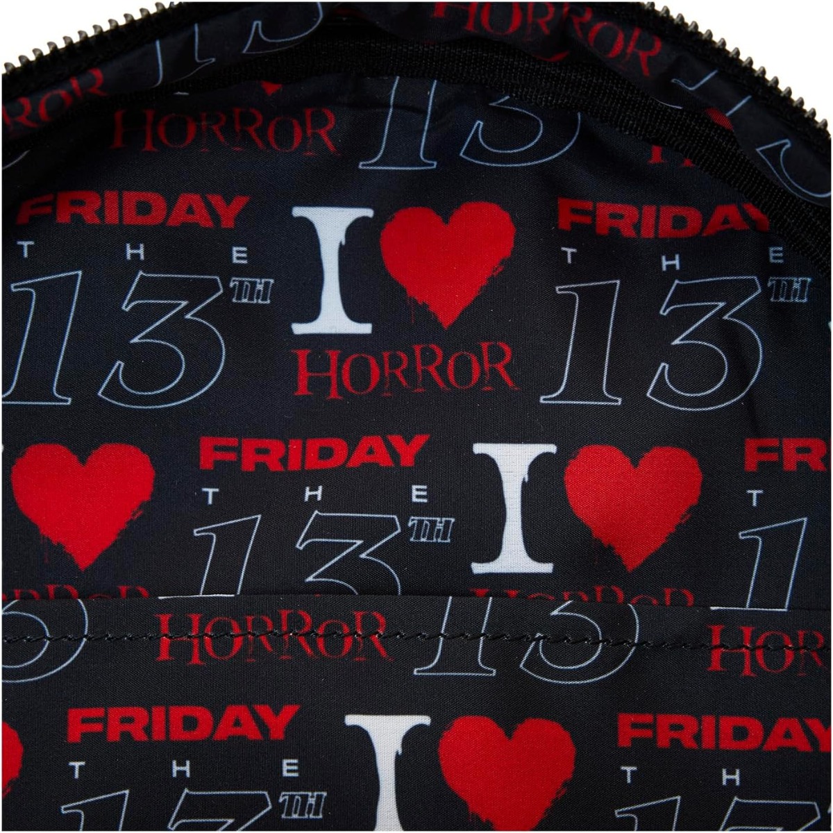 Loungefly Warner Brothers Friday The 13th I Heart Horror Mini Backpack