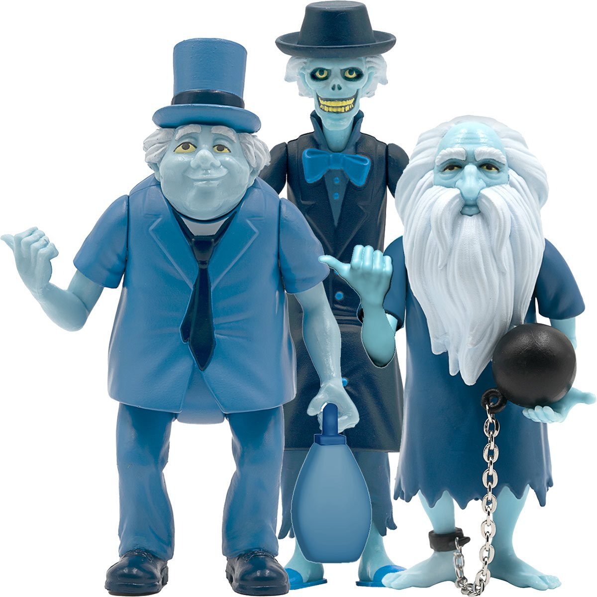 Haunted Mansion Hitchhiking Ghosts 3 3/4-Inch ReAction Figure Set of 3 - SDCC Exclusive