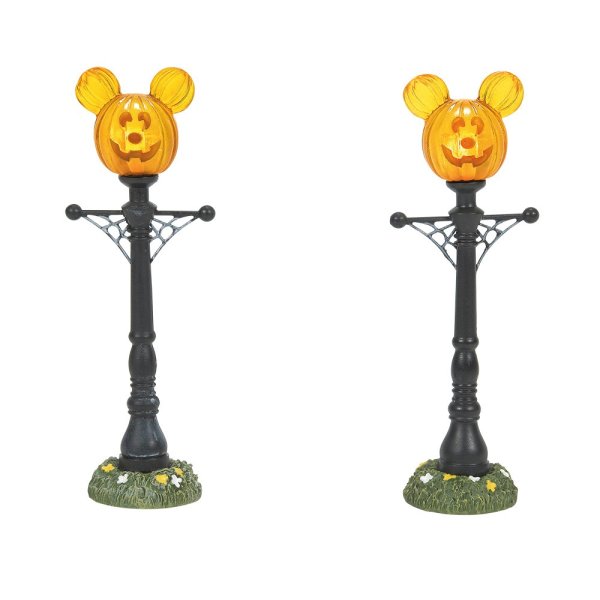 D56 Disney Mickey's Pumpkintown Street Lights