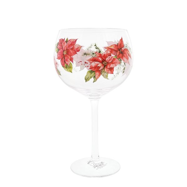 Ginology Red Poinsettia Copa Gin Glass