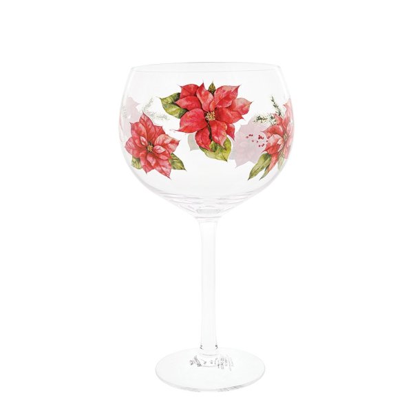 Ginology Red Poinsettia Copa Gin Glass