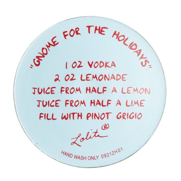 Lolita Gnome for the Holidays Wine Glass