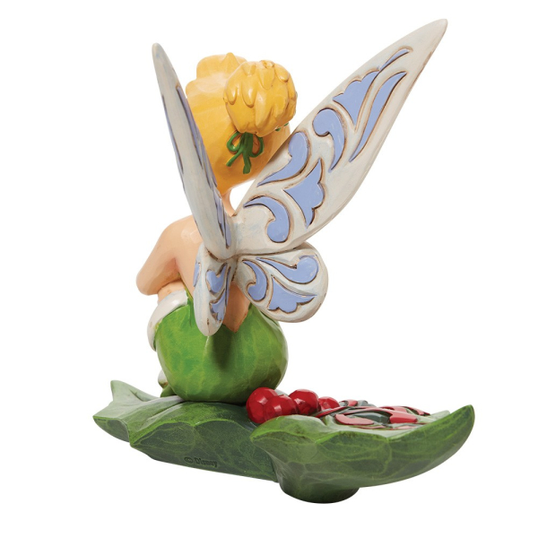 Jim Shore Disney Traditions Tinker Bell Sitting on Holly