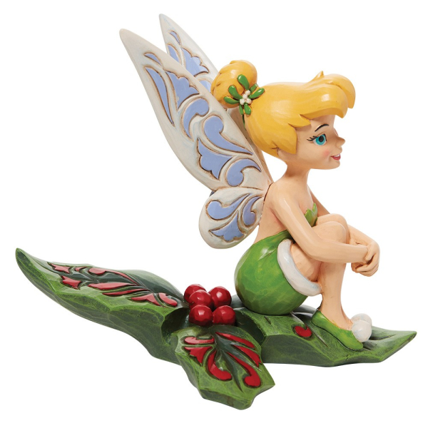 Jim Shore Disney Traditions Tinker Bell Sitting on Holly