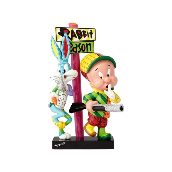 Britto Looney Tunes Elmer Fudd and Bugs Bunny Figurine