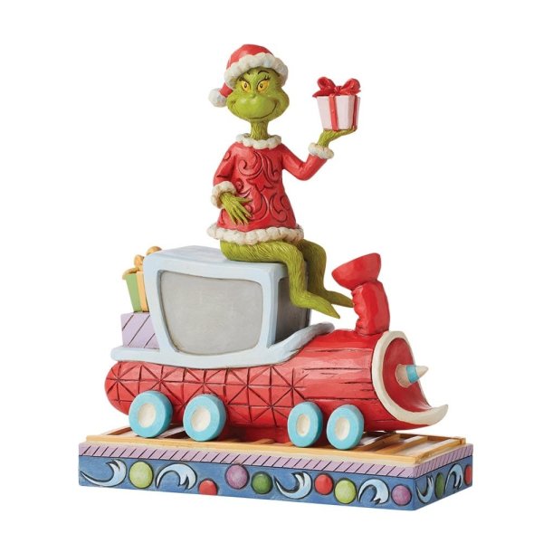 Jim Shore Grinch on Train Figurine