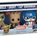 Funko POP! Marvel Holiday - Hulk, Groot, Captain America Snowman and Thanos - 4 pack