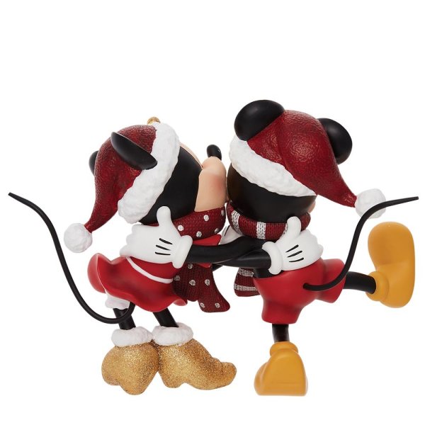 Disney Showcase Christmas Mickey and Minnie Mouse Figurine