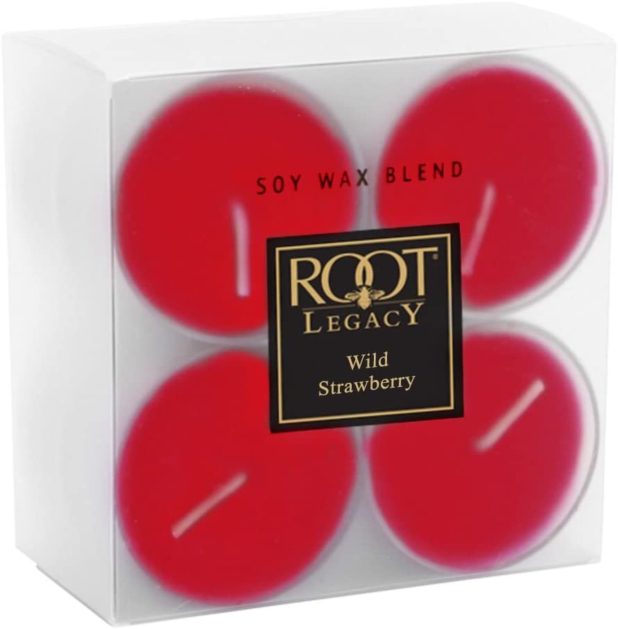 Root Candles Tealight Wild Strawberry Candle (Pack of 8)