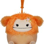 Squishmallows 3.5 inch Clip-on Plush Shasta the Orange Bigfoot