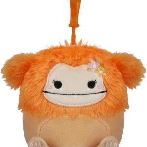 Squishmallows 3.5 inch Clip-on Plush Shasta the Orange Bigfoot