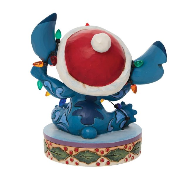 Jim Shore Disney Traditions Stitch Wrapped in Lights Figurine