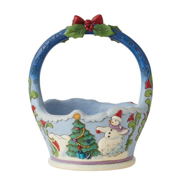 Jim Shore Heartwood Creek Two-sided Christmas Basket