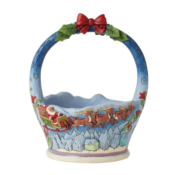 Jim Shore Heartwood Creek Two-sided Christmas Basket