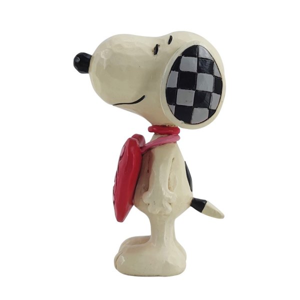 Jim Shore Peanuts Snoopy wearing Heart Sign