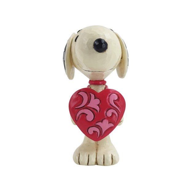 Jim Shore Peanuts Snoopy wearing Heart Sign