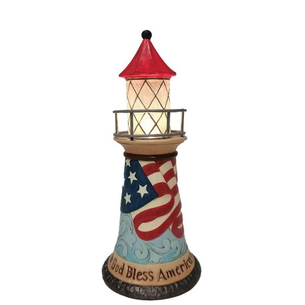 Jim Shore Heartwood Creek Patriotic Lighthouse