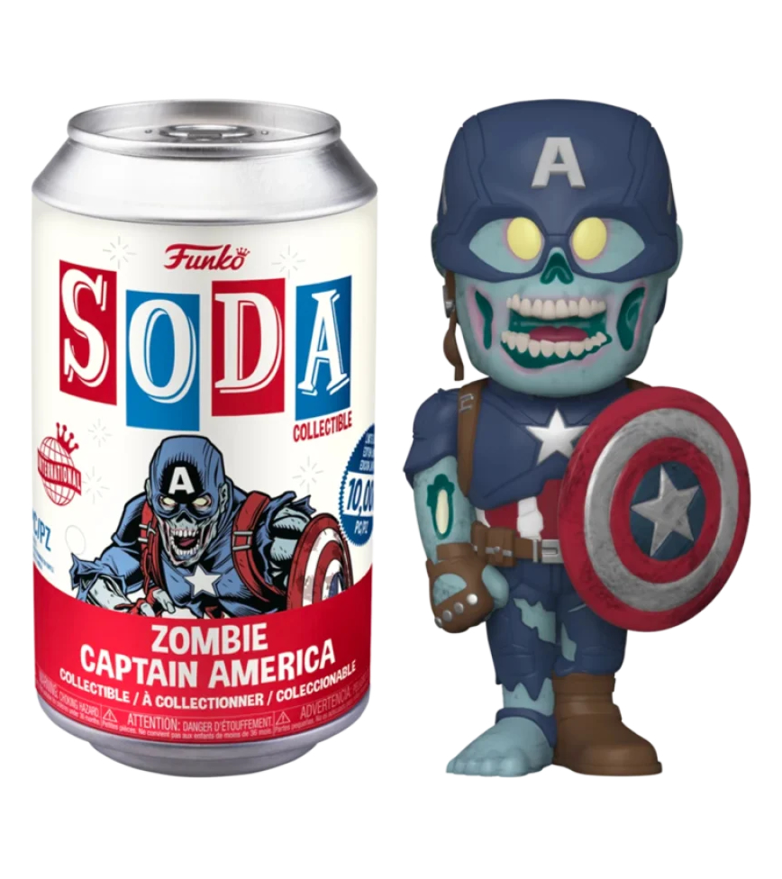 Funko Vinyl SODA Marvel - What If? Zombie Captain America - with chance of Chase