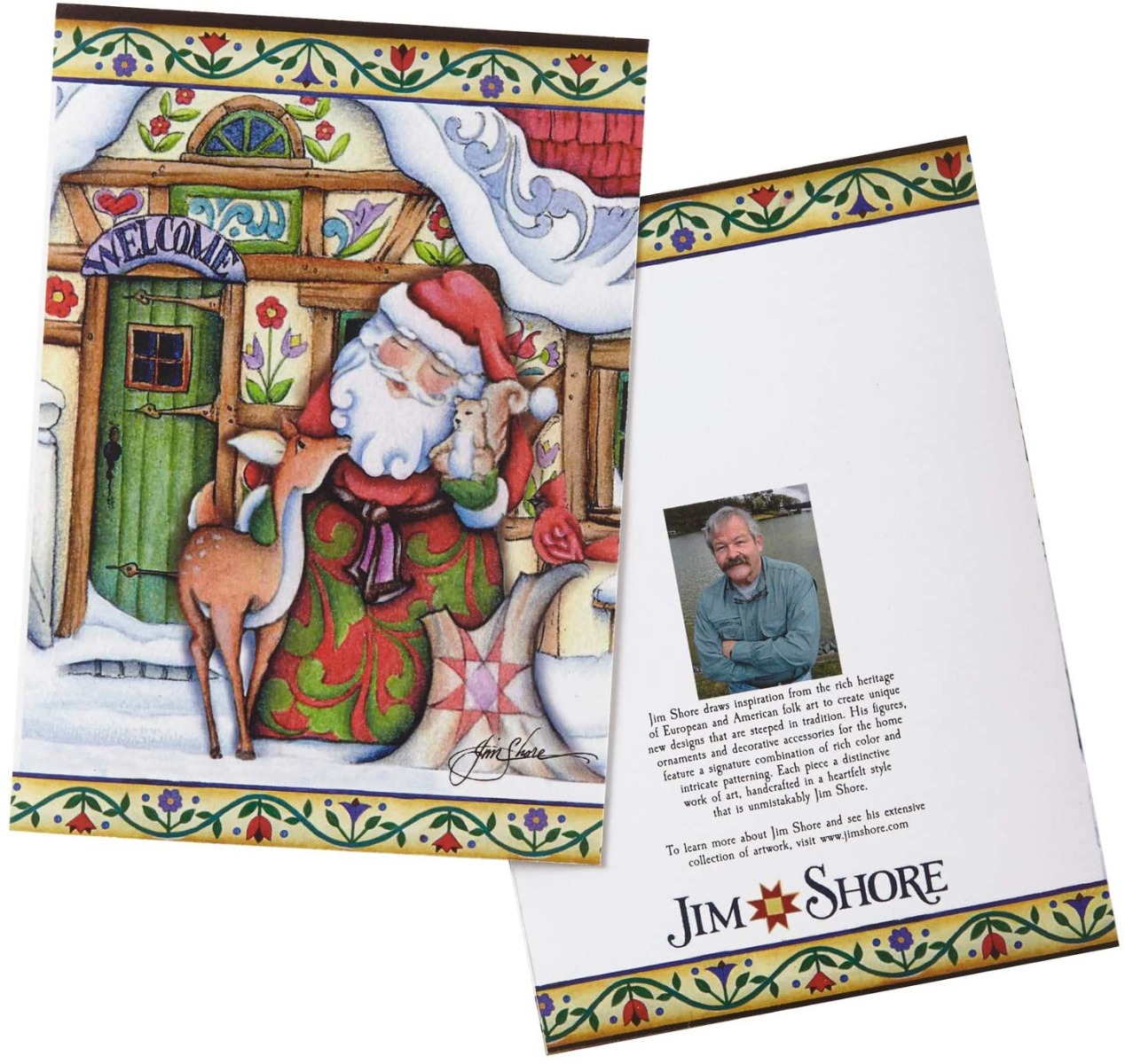 Santa Christmas Cards by Jim Shore (Set of 10) - 6002247