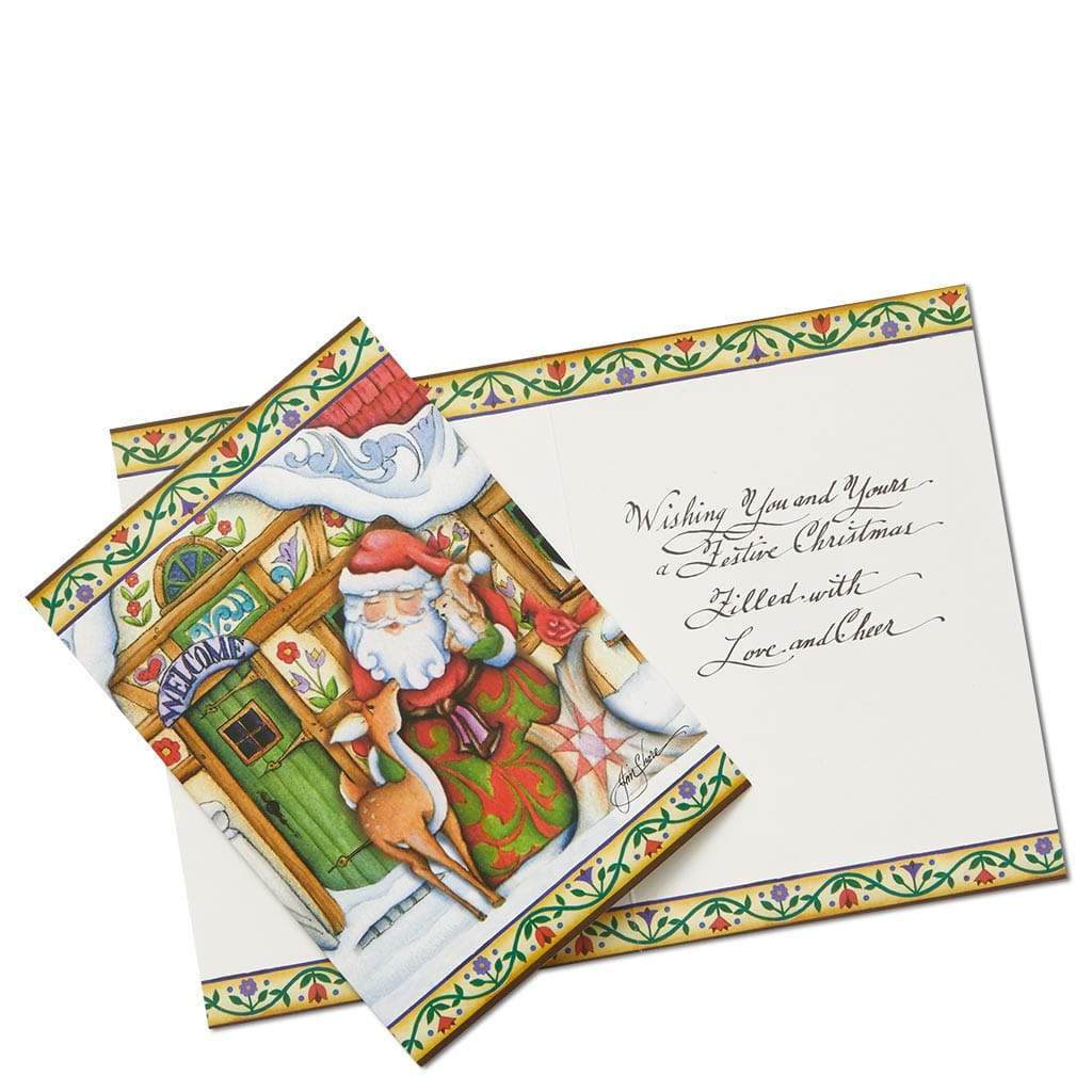 Santa Christmas Cards by Jim Shore (Set of 10) - 6002247