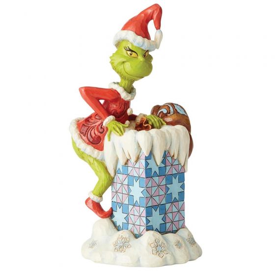 Jim Shore The Grinch Climbing Into Chimney