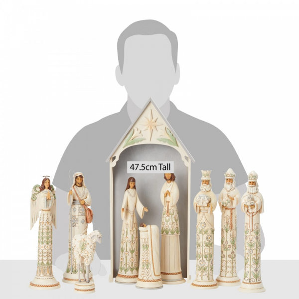 Heartwood Creek White Woodland Nativity Set Limited Edition Masterpiece - 6004200