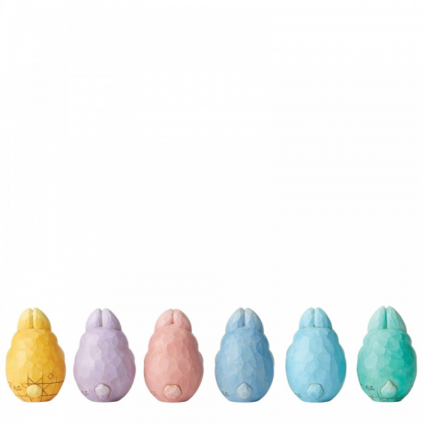 Heartwood Creek Bunny Eggs Mini Figurines Pack 6 1 of each Colour - 6006227