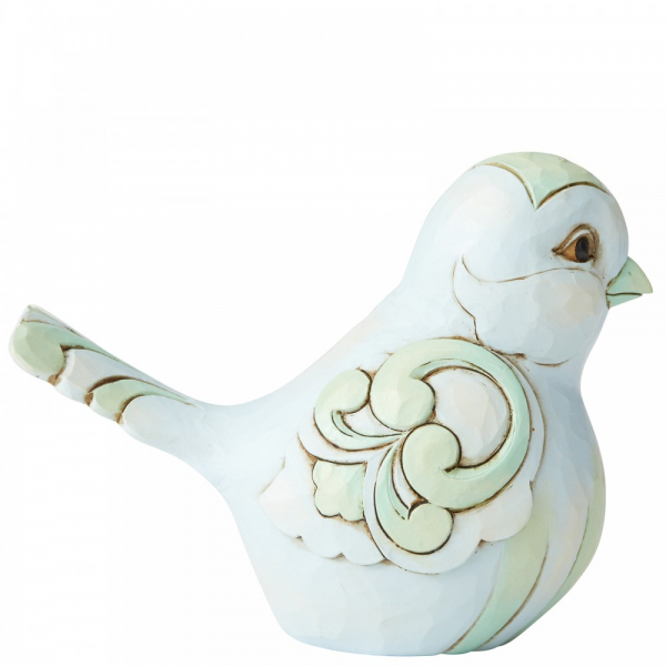 Jim Shore Heartwood Creek Pale Blue and Green Bird Figurine - 6006235