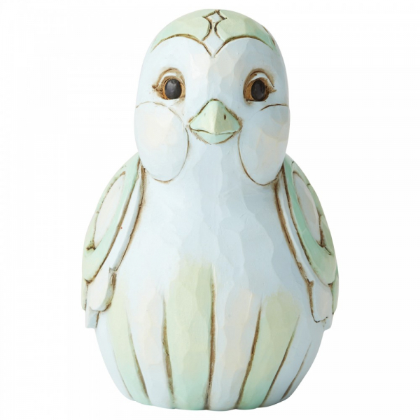 Jim Shore Heartwood Creek Pale Blue and Green Bird Figurine - 6006235