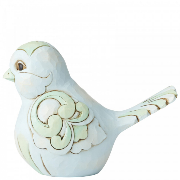 Jim Shore Heartwood Creek Pale Blue and Green Bird Figurine - 6006235