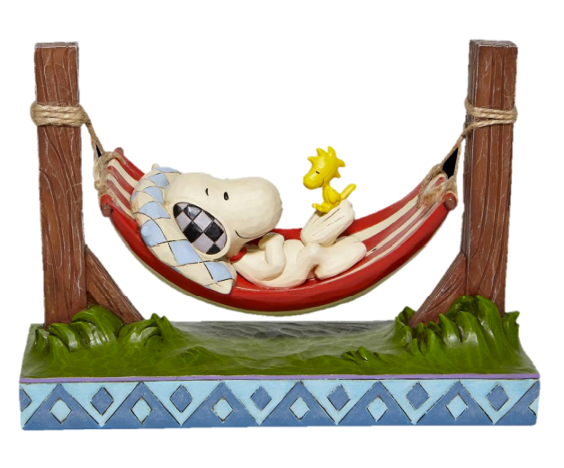 Jim Shore Peanuts Snoopy & Woodstock in Hammock Figurine - 6007939