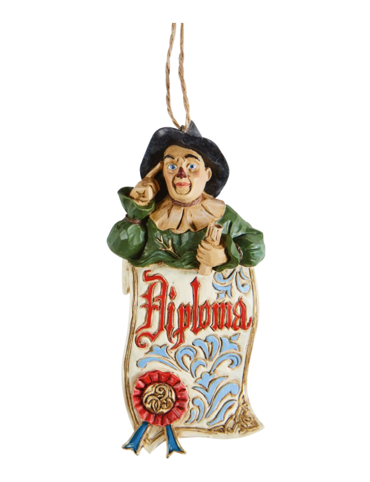 Jim Shore Wizard Of Oz Scarecrow Diploma Hanging Ornament - 6008311