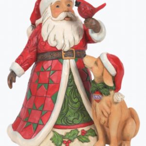 Heartwood Creek Christmas is for One and All (Santa with Dog and Cardinal) - 6008363