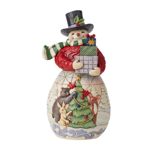 Heartwood Creek Snowman with Gifts Figurine