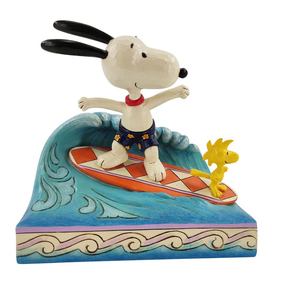 Jim Shore Peanuts Snoopy and Woodstock Surfing Figurine