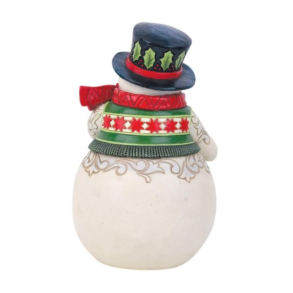 Heartwood Creek Snowman with Cardinal Figurine