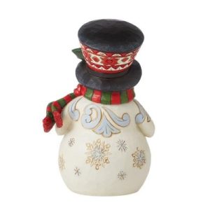 Heartwood Creek Pint Sized Snowman with Large Hat Figurine