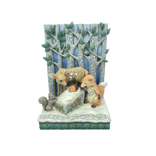 Heartwood Creek Baby Jesus with Animals Figurine