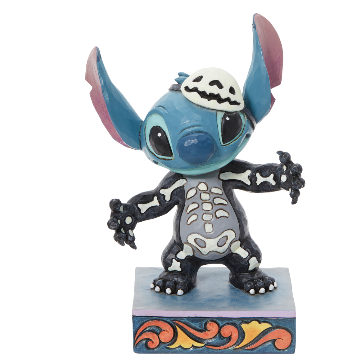 Jim Shore Disney Traditions Glow In The Dark Stitch Skeleton