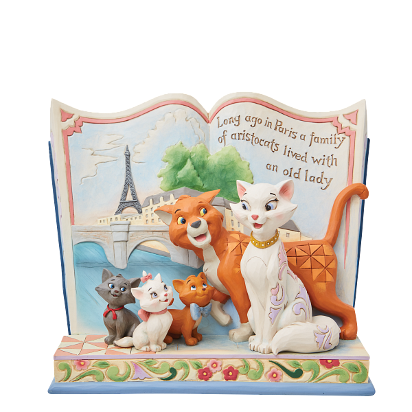 Jim Shore Disney Traditions Long Ago in Paris Storybook Aristocats Figurine