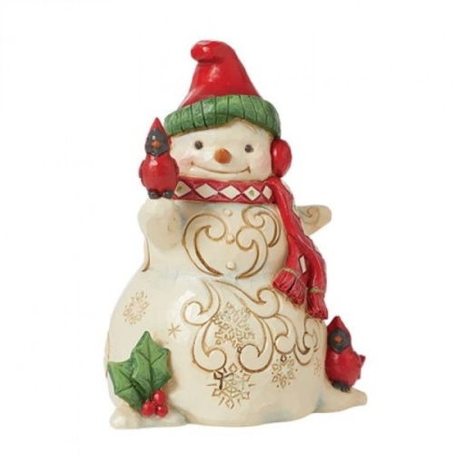 Jim Shore Heartwood Creek Snowman With Earmuffs Figurine