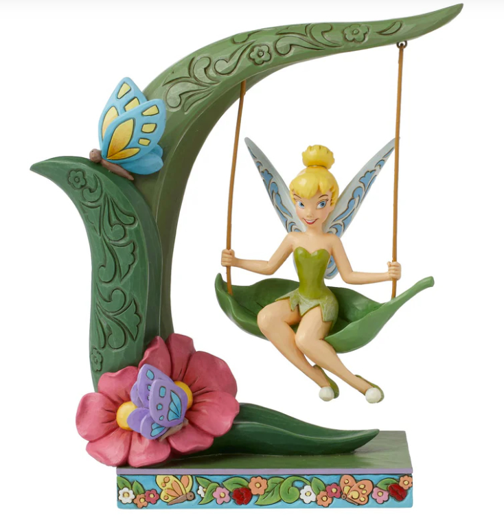 Jim Shore Disney Traditions Tink Spring Swing Suspended in Springtime Magic