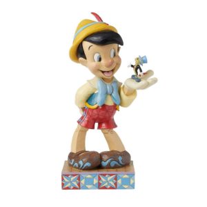 Jim Shore Disney Traditions Pinocchio with Jiminy Big Fig When Dreams Come to Life