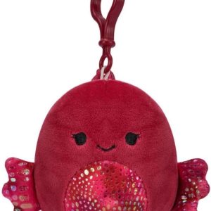 Squishmallows 3.5 inch Clip-on Plush Barella the Raspberry Betta Fish