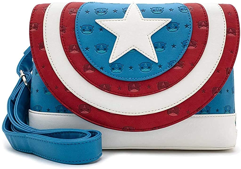 Loungefly x Marvel Captain America Shield Pop! by Loungefly Crossbody