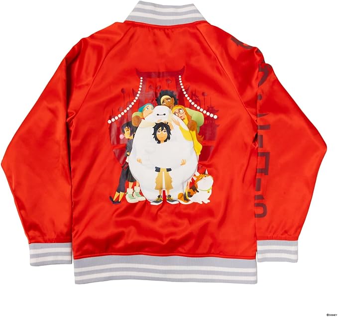 Loungefly Disney Big Hero 6 10th Anniversary Satin Bomber Jacket