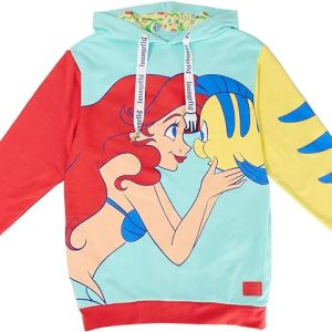 Loungefly Disney The Little Mermaid 35TH Anniversary Ariel and Flounder Unisex Hoodie