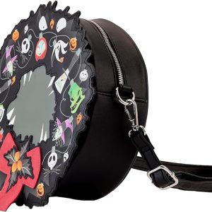 Loungefly Nightmare Before Christmas Wreath String Lights Glow Crossbody Bag