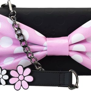 Loungefly Disney Minnie Floral Rock The Dots Clutch Crossbody Bag